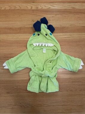 Baby Aspen 100% Cotton Dinosaur Hooded Robe, 0-9months